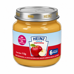 Alimento para bebés: papilla y compota de manzana Heinz 113g — OcShop Perú