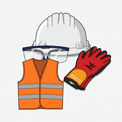 Implementos de seguridad y EPPs: casco, lentes industriales, chaleco reflectivo y guantes — OcShop Perú
