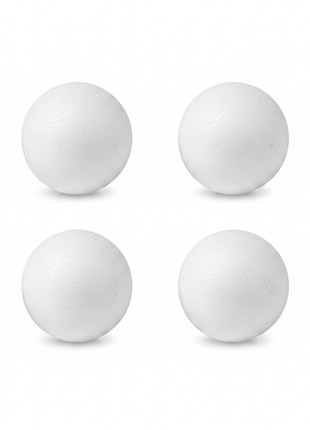 4 bolas de tecnopor pequeñas - fondo blanco