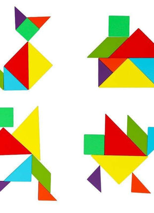 ROMPECABEZAS DE FIGURAS GEOMETRICAS DE 7 PIEZAS TANGRAM
