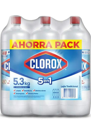 PACK DE 6 LEJIA CLOROX TRADICIONAL