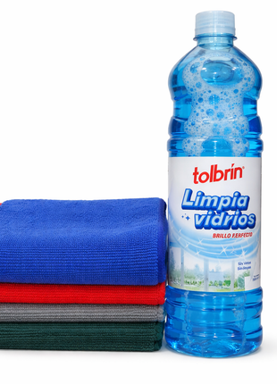 PACK LIMPIA VIDRIOS Y PAÑOS DE MICROFIBRA