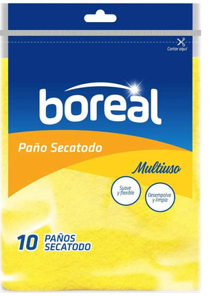 PAÑO SECATODO BOREAL MULTIUSO 10 UND