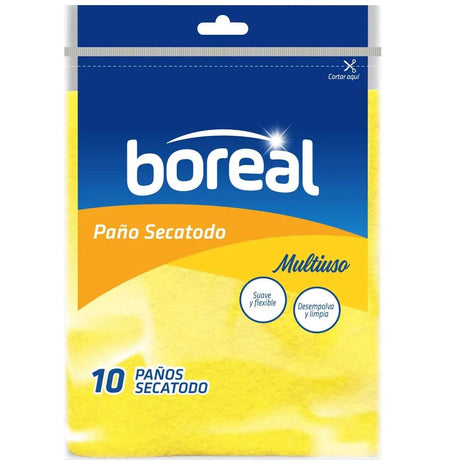 PAÑO SECATODO BOREAL MULTIUSO 10 UND