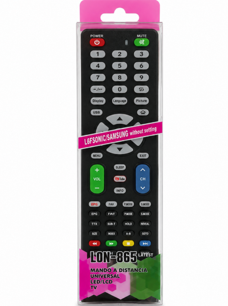 CONTROL REMOTO UNIVERSAL PARA TELEVISIÓN