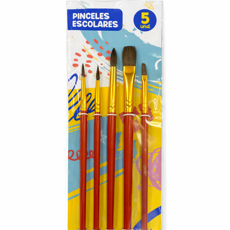 5 PINCELES ESCOLARES OVE