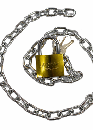 PACK DE SEGURIDAD - CADENA 1M GRUESA Y CANDADO 63mm