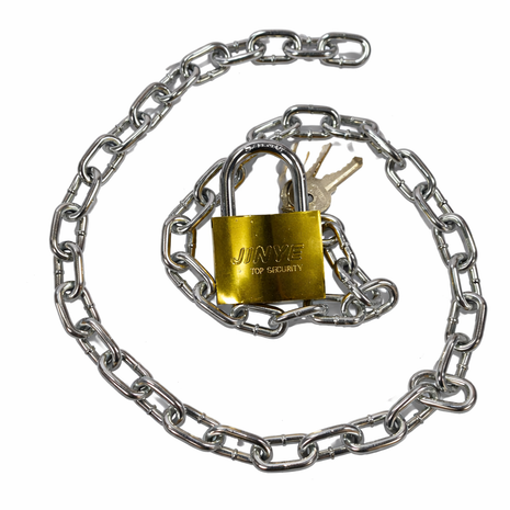 PACK DE SEGURIDAD - CADENA 1M GRUESA Y CANDADO 63mm