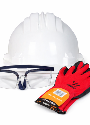 PACK DE EPPS - IMPLEMENTOS DE SEGURIDAD - CASCO, LENTES Y GUANTES
