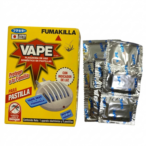 VAPE APARATO PLAGICIDA CON 8 pastillas