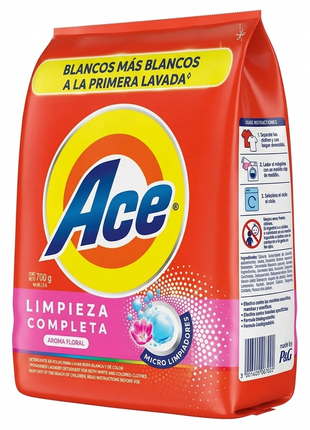 DETERGENTE EN POLVO ACE AROMA FLORAL 700g