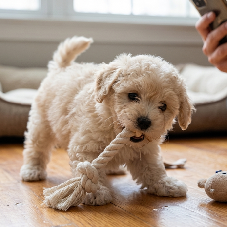 JUGUETE DE SOGA CON NUDO PARA PERROS