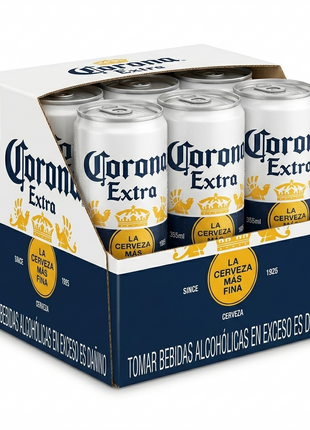 PACK DE 6 CERVEZA CORONA EXTRA EN LATAS