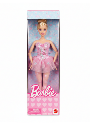 Barbie Bailarina Mattel - muñeca rubia con tutú rosa brillante y zapatillas de ballet, desde 3 años