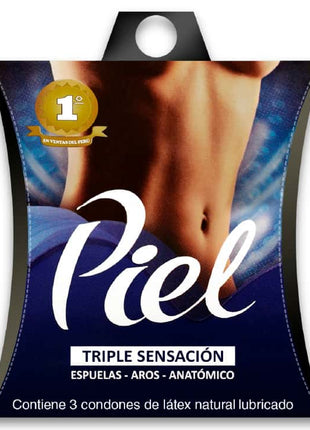 PRESERVATIVO PIEL CON TRIPLE SENSACION