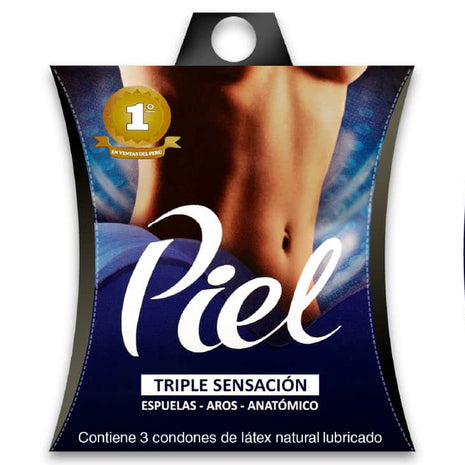 PRESERVATIVO PIEL CON TRIPLE SENSACION