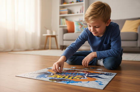 Hot Wheels puzzle 100 piezas - niño armando rompecabezas de autos, concentración y diversión en casa