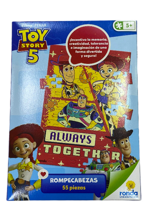 Toy Story 5 rompecabezas 55 piezas Ronda - Woody, Buzz y Jessie, estimula memoria y creatividad, desde 5 años