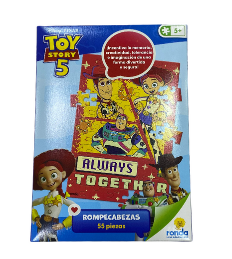 Toy Story 5 rompecabezas 55 piezas Ronda - Woody, Buzz y Jessie, estimula memoria y creatividad, desde 5 años