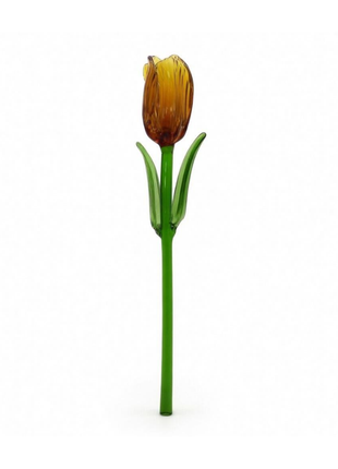 TULIPAN AMARILLO O AMBAR - ARTE EN VIDRIO DIA DE LA MARE