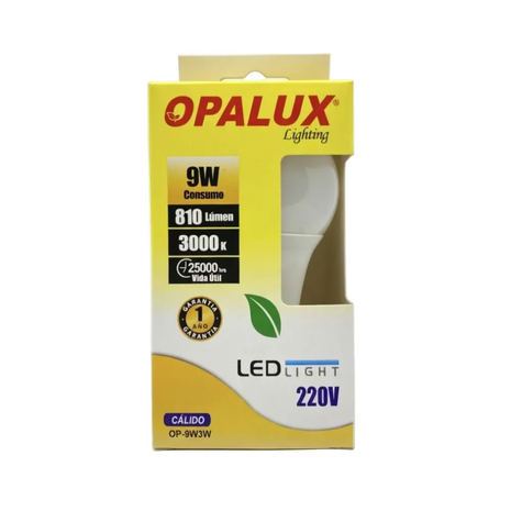 FOCO LUZ CALIDA 9W 810 LUMEN