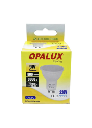 FOCO DICROICO LED 9W LUZ CALIDA (GU10)