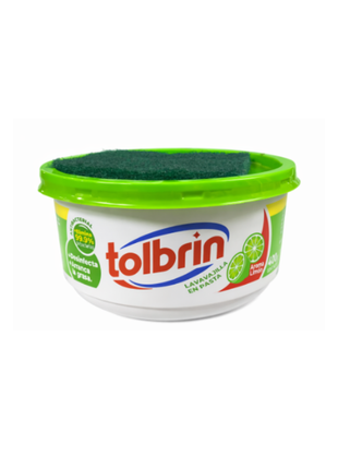 LAVAVAJILLA EN PASTA DESINFECTANTE CON ESPONJA 400gr - LIMON