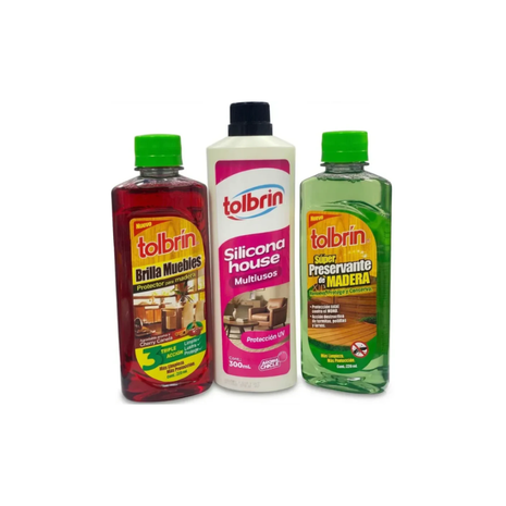 PACK CUIDADO DE MUEBLES - SILICONA, PROTECTOR Y PRESERVANTE