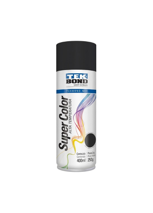 PINTURA EN SPRAY NEGRO MATE ALTA TEMPERATURA TEKBOND 400ML