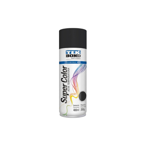 PINTURA EN SPRAY NEGRO MATE ALTA TEMPERATURA TEKBOND 400ML