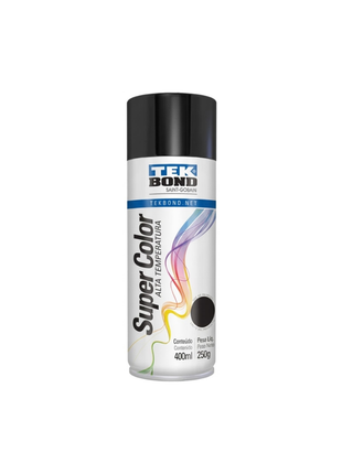 PINTURA EN SPRAY NEGRO BRILLANTE ALTA TEMPERATURA TEKBOND 400ML