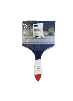 BROCHA DE NYLON MANGO DE MADERA 6" C&A