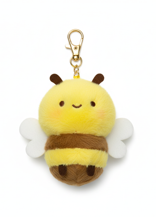 Abejita peluche llavero flat lay