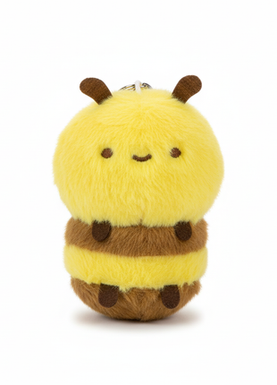 Abejita peluche llavero frontal fondo blanco