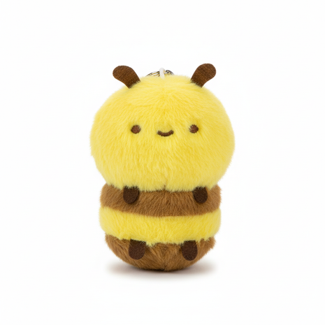 Abejita peluche llavero frontal fondo blanco