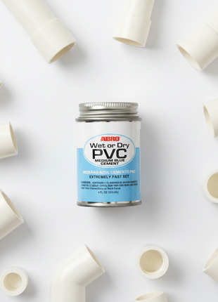 ABRO Cemento PVC Wet or Dry con accesorios de plomería – adhesivo para tuberías y conexiones PVC – Envíos express

