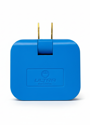 Adaptador Enchufe ULTRA ELECTRIC Azul - Fondo Blanco Cuadrado