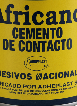 Africano Cemento de Contacto Adheplast – detalle de etiqueta y marca – cemento de contacto profesional resistente – Envíos express