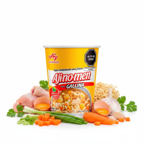 Ajinomen Gallina Cup - Con ingredientes