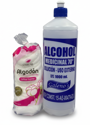 Algodón Sterilab + Alcohol Galeno's - 1:1