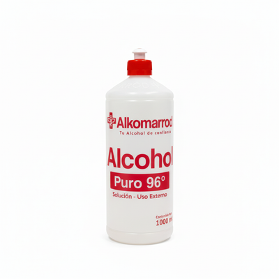 Alkomarrod Alcohol Puro 96° 1000ml - Fondo Blanco