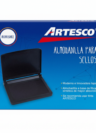 Almohadilla para sellos Artesco en su caja
