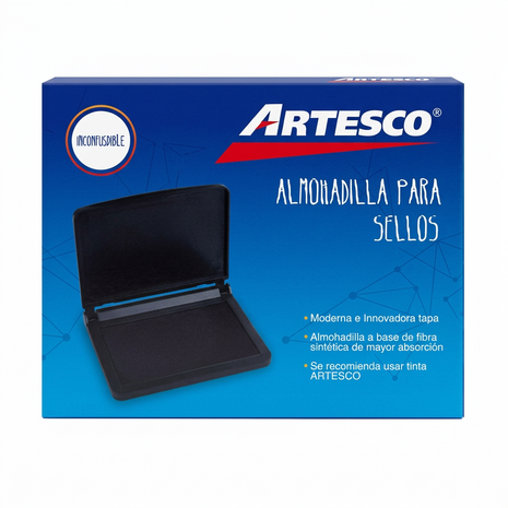 Almohadilla para sellos Artesco en su caja