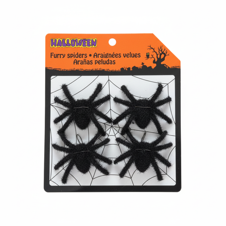Arañas Peludas Halloween flat lay