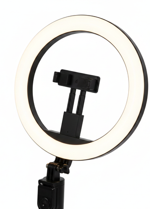 Aro de luz P220-Q – LEDs de alta densidad – 3 modos blanco suave y cálido – soporte giratorio 360°