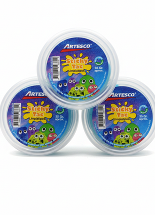 Artesco Sticky Tac x3 - Fondo Blanco