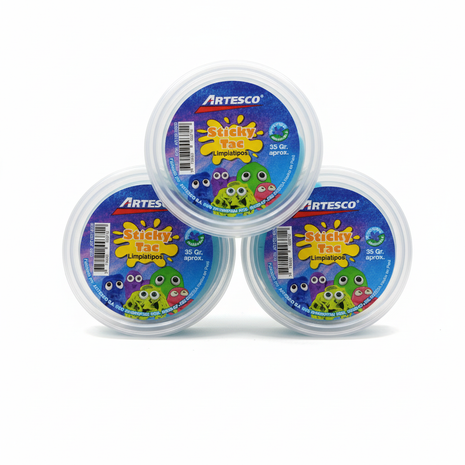 Artesco Sticky Tac x3 - Fondo Blanco
