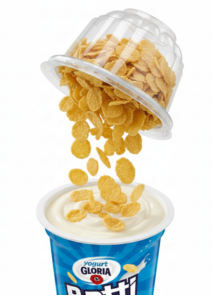 Batti Mix con cereal dentro del yogur