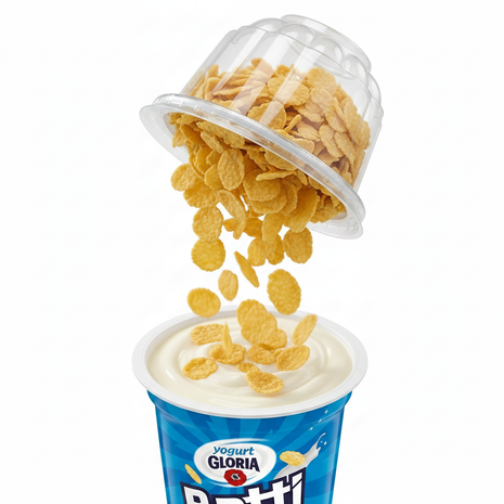 Batti Mix con cereal dentro del yogur