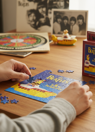 The Beatles Yellow Submarine puzzle 120 pcs fan música armado coleccionable nostálgico

